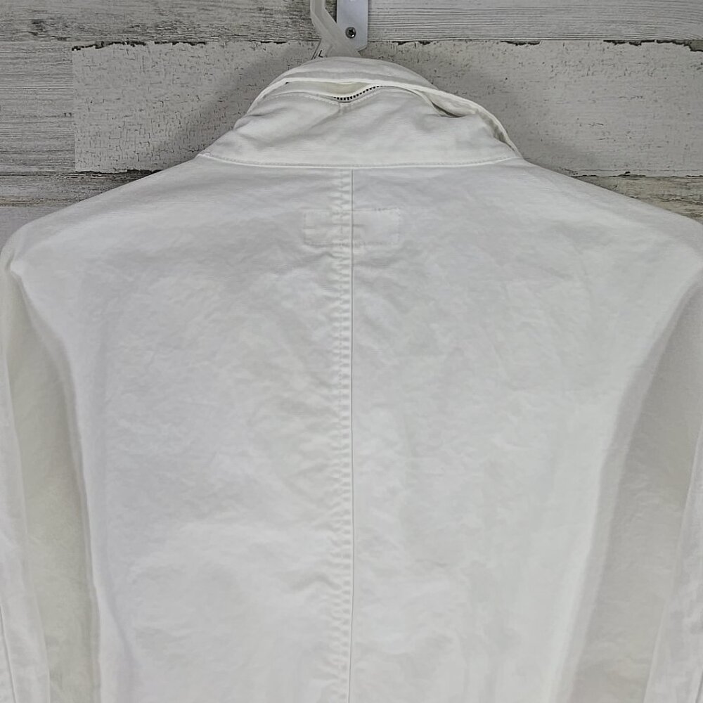 MICHAEL MICHAEL KORS WOMEN'S SIZE LARGE WHITE SNAP FULL ZIP JACKET FLAP POCKETS. - Picture 8 of 16